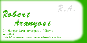 robert aranyosi business card